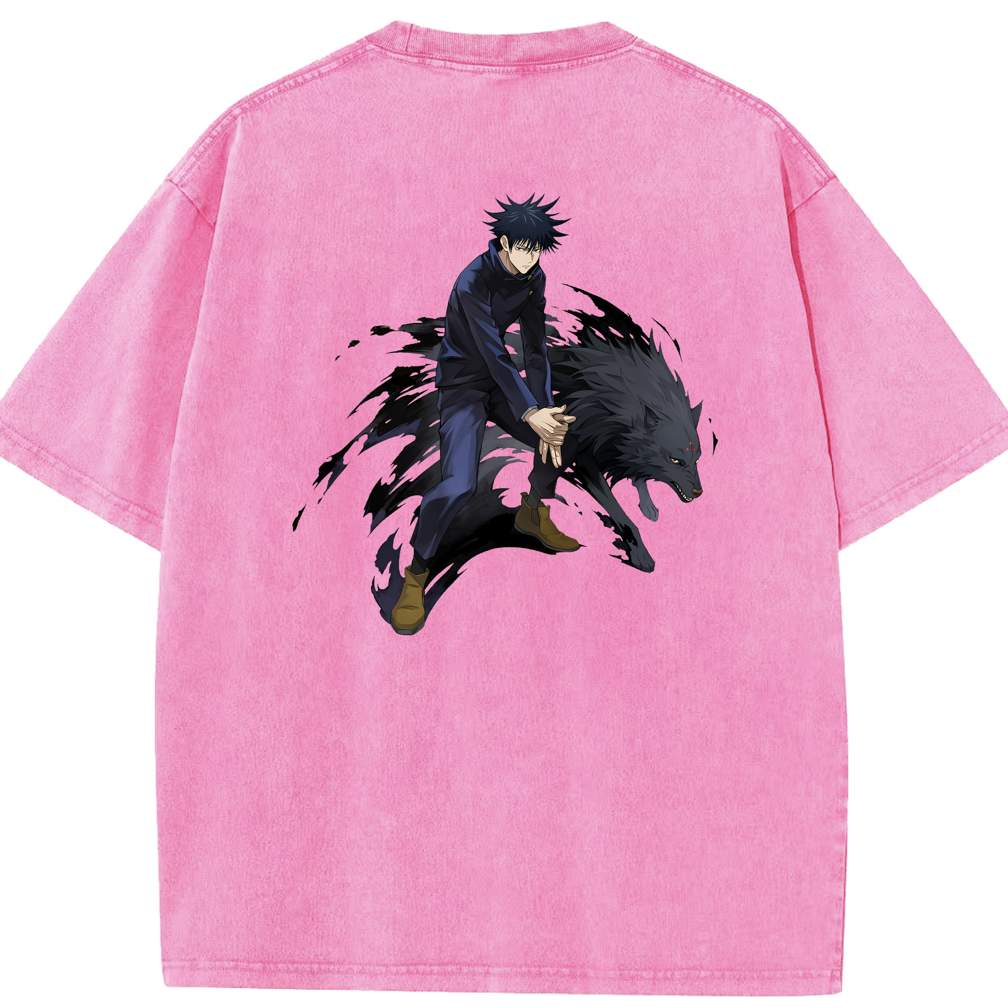 （画像用） 呪術廻戦 Jujutsu Kaisen 綿100% ヴィンテージ風 半袖Tシャツ（背面プリント）